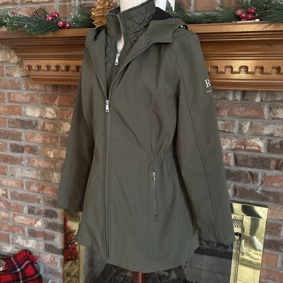 Lauren Ralph Lauren Ladies Olive Green Utility Jacket Size Medium Mid Weight - Picture 2 of 8
